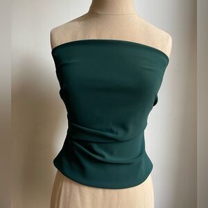 M2057 by Maria Pinto Strapless Green Top